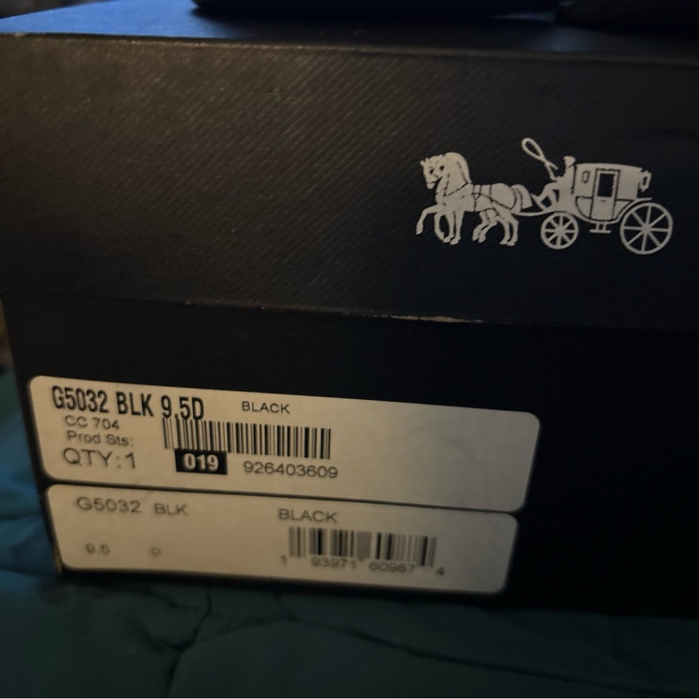 NIB Coach G5032 Black Leather Loafers, Size 9.5D - Picture 8 of 8